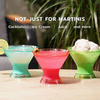 HOST Freeze Insulated Martini Cooling Cups, Plastic Freezer Gel Chiller Double - Image 6
