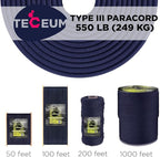 TECEUM 5/32" Paracord Rope 1000 – 1000ft / 200ft / 100ft / 50ft – Tactical - Image 9