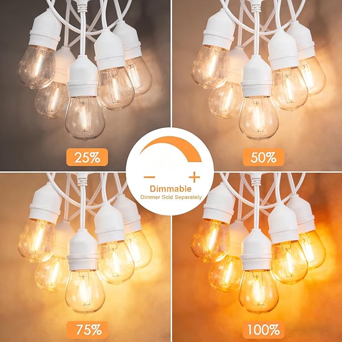 SUNTHIN 105FT Outdoor White String Light - Image 6