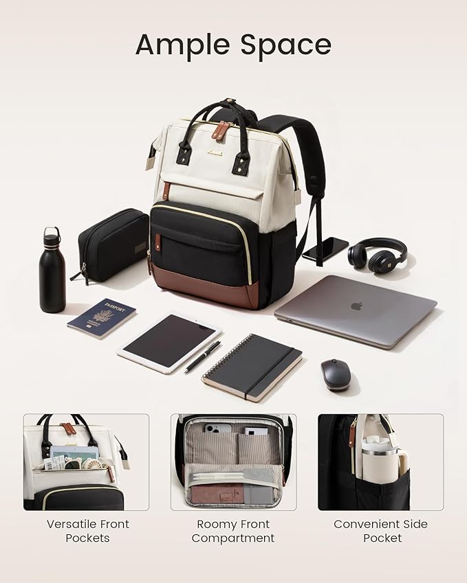 LOVEVOOK Laptop Backpack for Women, 15.6 Inch Work Business Backpacks Purse - Image 4