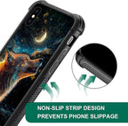 for iPhone Xs Max Case, Star Cave Hungry Wolf Pattern Graphic Design Girl Boy - Image 7