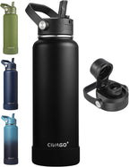 CIVAGO 40 oz Insulated Stainless Steel Water Bottle by CIVAGO