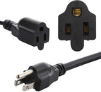 3 Prong 1 to 4 Outlet Power Cord Splitter Cord, Indoor Outdoor Cable Strip - Image 2