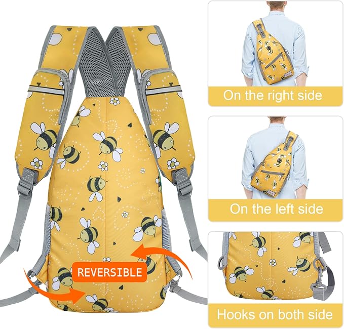 ZOMAKE Sling Bag, Small Crossbody Sling Backpack, Water Resistant Shoulder - Image 5