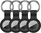 Linsaner Case for AirTag 2nd Gen & 1st Gen, Silicone Holder Keychain Key Ring by Linsaner
