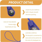 Button Compass Bulk Kit, 45 Pack Assorted Mini Compasses - Image 3