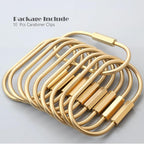 CMVFYL 10 Pcs Gold Brass Key Rings, Small Locking Carabiner Clip Keychain - Image 7