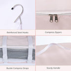 Surblue Hanging Shelves Travel Storage Bag Compression Packing Cube - Image 6