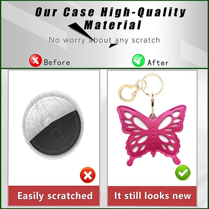 BORKUANA Leather Keychain Holder Case Compatible - Image 3