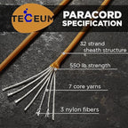 TECEUM 5/32" Paracord Rope 1000 – 1000ft / 200ft / 100ft / 50ft – Tactical - Image 2