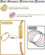 Brass Gold Carabiner Clip for Keys - Image 3