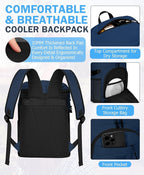 Cooler Backpack, 22L Waterproof Soft Backpack Coolers Leak Proof Beach Backpack - Image 3