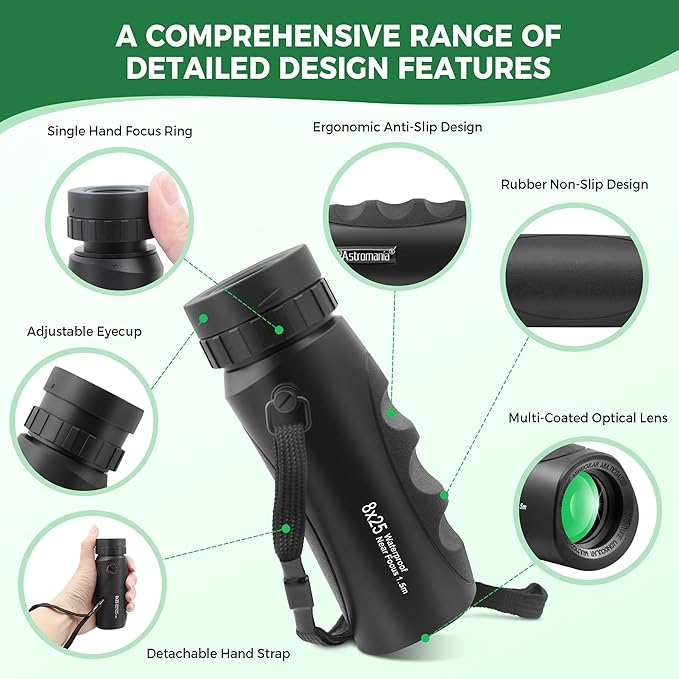 Astromania 8x25 Monocular for Adults, Compact Outdoor Accessory - Image 7