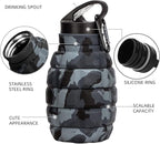Collapsible Travel Water Bottle19.6 oz, Reuseable Silicone Foldable Water - Image 3