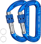 Gabbro Carabiner Clips Heavy Duty 12kN, Wiregate Aluminum Lightweight Caribeener by Gabbro