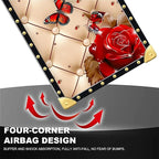 Compatible with iPhone 16 Pro Case, Shining Red Rose Butterfly Leather - Image 7