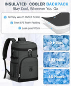 Cooler Backpack, 22L Waterproof Soft Backpack Coolers Leak Proof Beach Backpack - Image 4