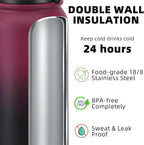 Fanhaw 24 oz Insulated Stainless Steel Water Bottle - Image 3