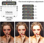 ULANZI VL49 2000mAh LED Video Light w 3 Cold Shoe, Rechargeable Soft Light Panel - Image 2
