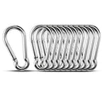 Small Carabiner Clip Hooks, 304 Stainless Steel Spring Snap Hook Fits Camping by KINLINK