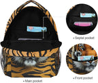 Wamika Tiger Kids Backpack Zebra Giraffe School Backpacks Boy Girl Preschool - Image 3