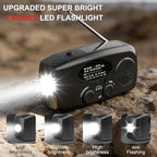 Weather Emergency Radio, Portable Solar AM/FM/NOAA Hand Crank Radio, Cell Phone - Image 4
