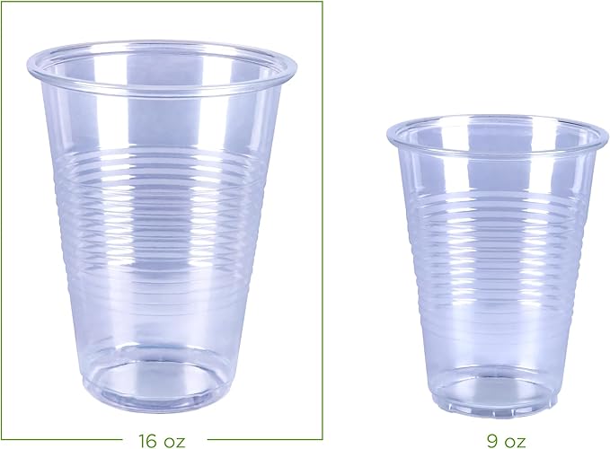 Amazon Basics Disposable Clear Plastic Cups - Image 3