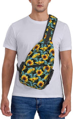 Sunflower And Blue Butterfly Sling Bag - Image 7