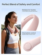JISULIFE Portable Neck Fan, Hands-Free Bladeless, 5 Speeds, 4000 mAh Battery - Image 4