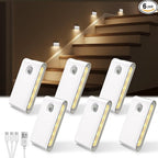 EZVALO 6 Pack Motion Sensor Night Lights, Sync LED Stair Lights Indoor by EZVALO