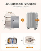 LOVEVOOK 40L Travel Backpack for Women Men, TSA Personal Item Travel Bag Fits - Image 4