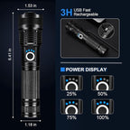 3 Pack Rechargeable Flashlights High Lumens, 990000LM Super Bright LED - Image 3