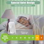 Travel Fan for Sleeping, 6.8" Small Portable Fan Rechargeable Battery Powered - Image 3