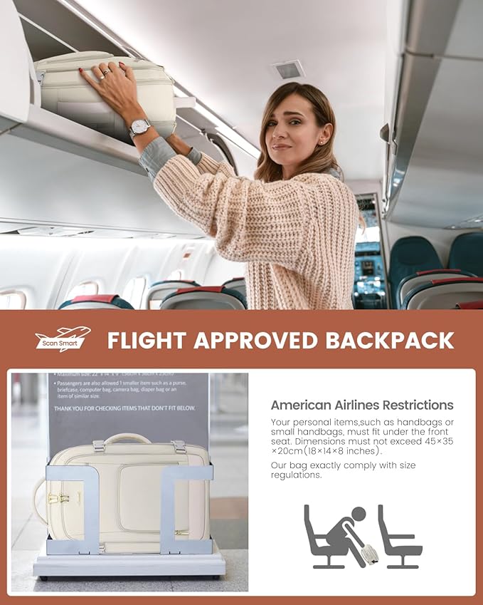 LOVEVOOK Travel Backpack For Women, 40L Carry On Backpack Flight Approved - Image 7
