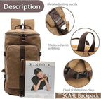 IT'SCARL Large backpack for men, Travel backpack, Carry on, Canvas big bag - Image 4