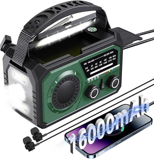 16000mAh Emergency Weather Radio, AM/FM/NOAA Weather Alert Radio Hand by Unknown