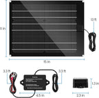 Solar Battery Charger Maintainer, Zuomeng 15W Solar Panel Kit - Image 5