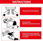 2 Pack Fire Blankets Emergency for Home, 40” x 40” Silicone-Coated Fiberglass - Image 7