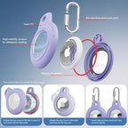AirTag Holder with 304 Carabiner, 4 Pack IPX8 Waterproof Shockproof PC Hard Case - Image 2