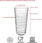 KOXIN-KARLU Mixed Drinkware 26-ounce Plastic Tumbler Acrylic Water Glasses - Image 2