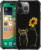 for iPhone 14 Pro Max Case, Pig Sunflower Yellow Sunshine Pattern Graphic by FKBRCL4U