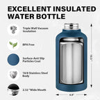 Insulated Water Bottle 64 oz, Triple Wall Vacuum Stainless Steel Water Bottles - Image 4