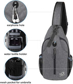 WATERFLY Crossbody Sling Backpack Sling Bag Travel Hiking Chest Bags Daypack - Image 4