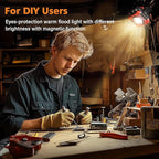 Samyoung 2-Pack 2400LM Magnetic Rechargeable Work Light, Dual-Sided LED Work - Image 2