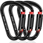Auto Locking Carabiner Heavy Duty Carabiner 25kN UIAA Certified Climbing by QIWYMHW