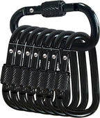 YUCHIYA 8 Pack D-Shape Carabiner Clasp by YUCHIYA