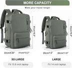 WONHOX Large Travel Backpack Carry on Flight Approved Laptop Work Business - Image 5