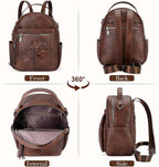 Mini Backpack Purse for Women, Embossed Leather Small Backpack Fashion Travel - Image 4