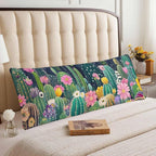 Cactus Decorative Body Pillows for Home, Tropical Cactus Floral Body Pillow - Image 3