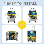 ANNA QUEEN Moonlit Field Luggage Cover, Dreamy Night Landscape Suitcase - Image 5